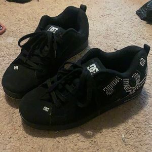 black DC sneakers